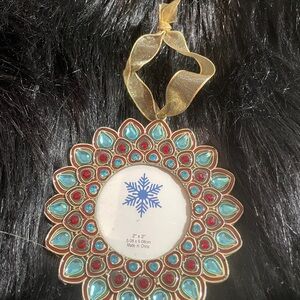 Gold and Red Decorative Ornament Picture Frame 2”x2”